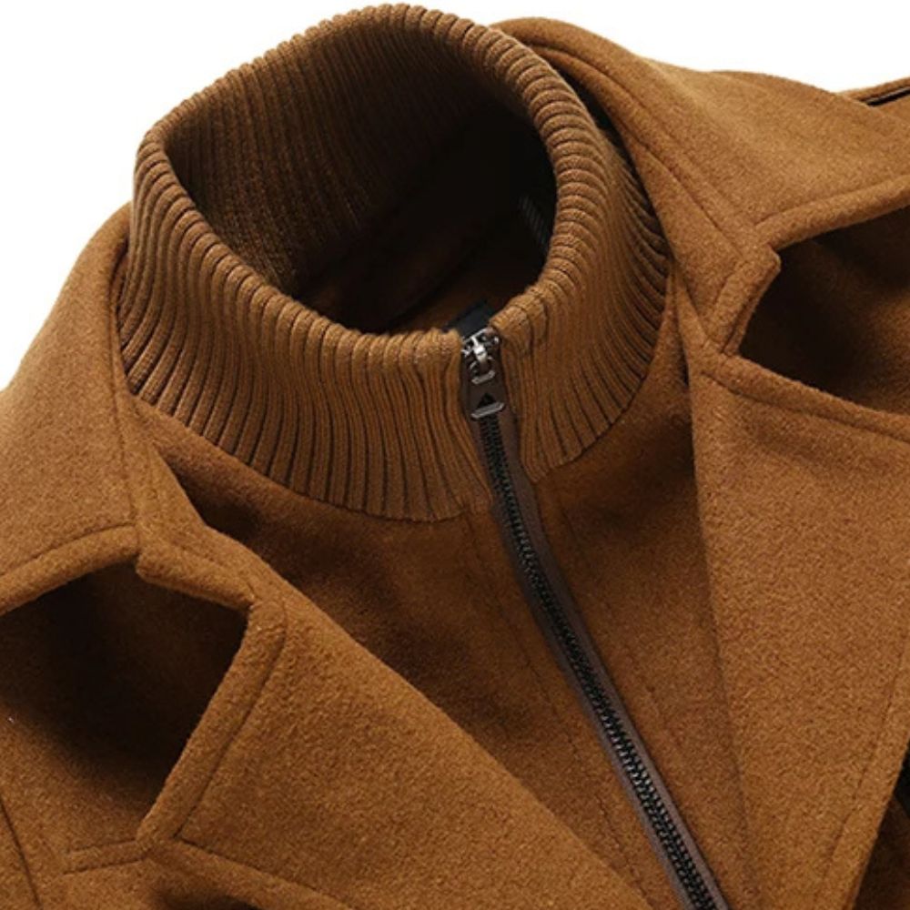 Metro Luxe Double Collar Wool Coat