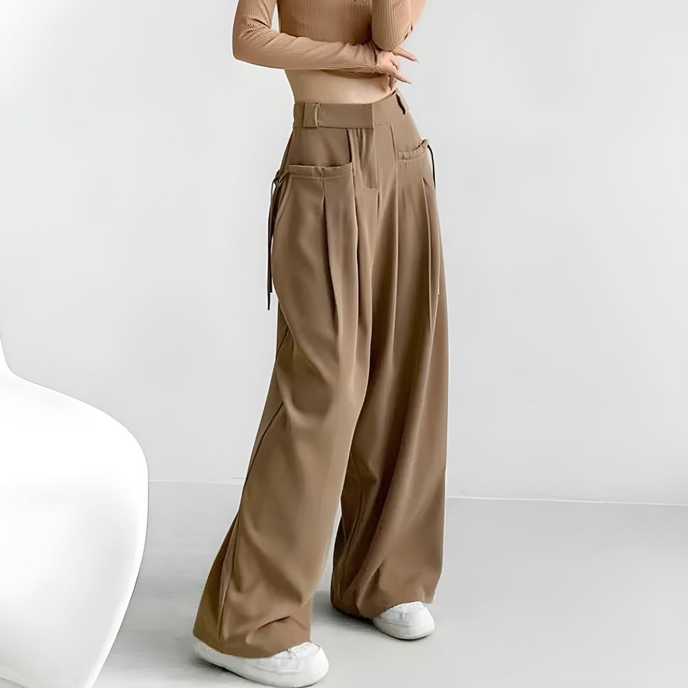 Classic High-Waist Relaxed Fit Trousers