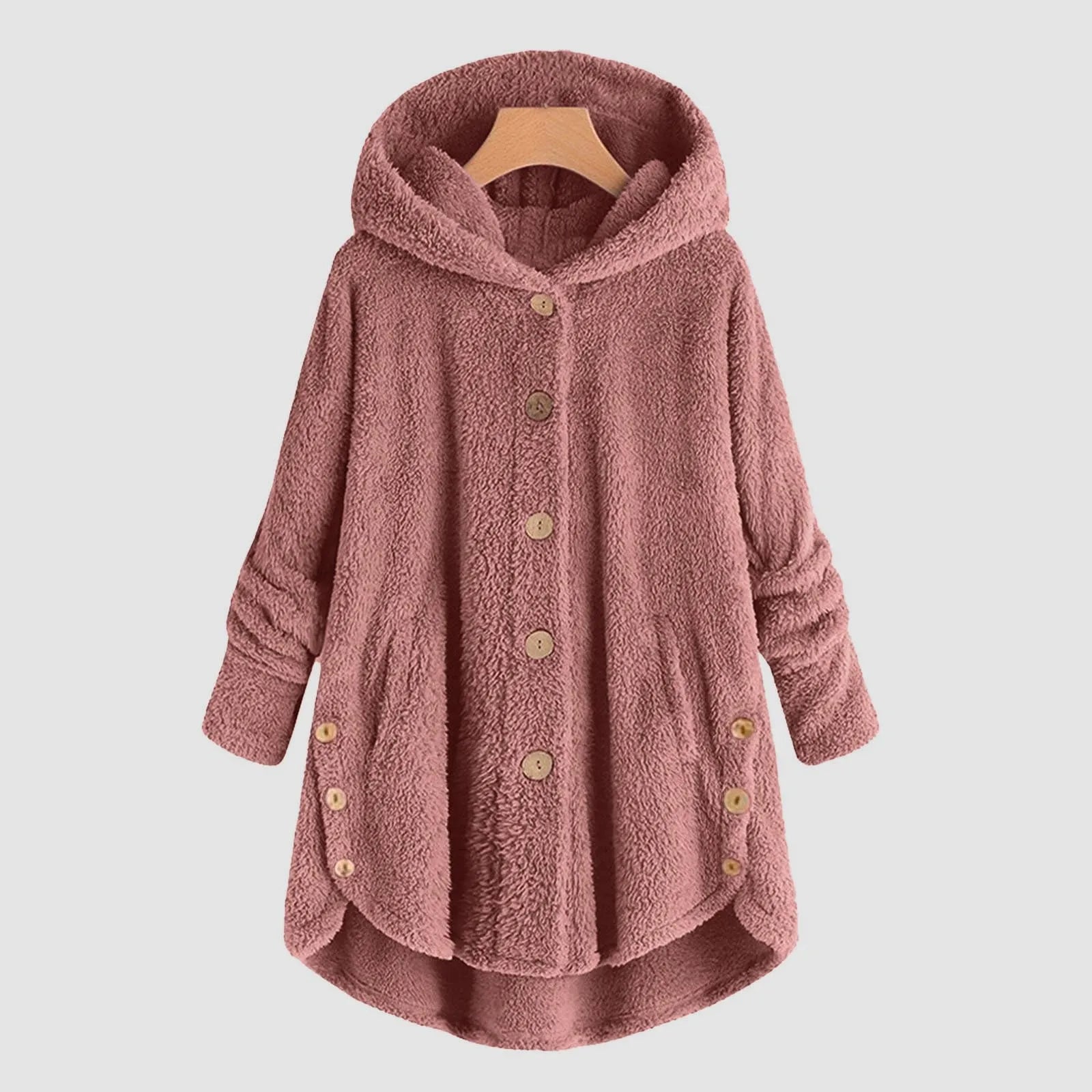 Snuggle in Style Long Plush Hoodie