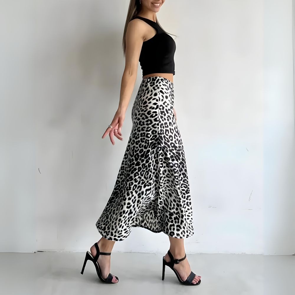 Wild Whisper Satin Skirt